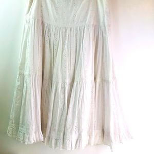Vintage Lauren Ralph Lauren Maxi White Skirt 6